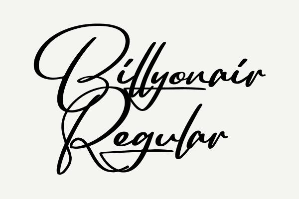Billyonair Regular Font