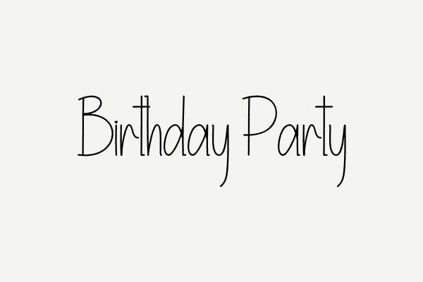Birthday Party Font