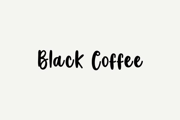 Black Coffee Font