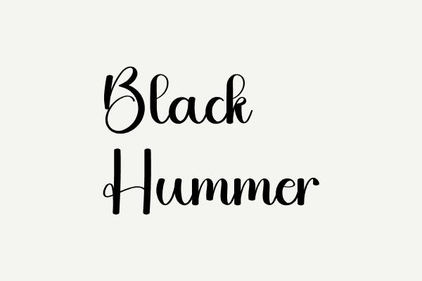 Black Hummer Font