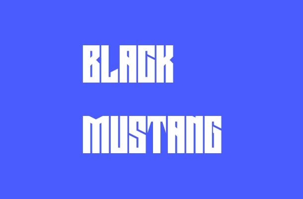 Black Mustang Font