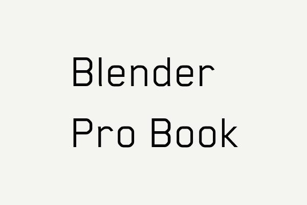 Blender Pro Book Font