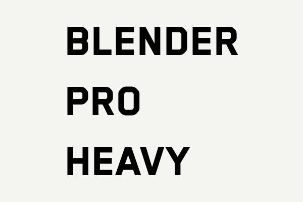 Blender Pro Heavy Font