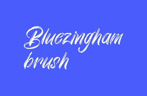 Bluezingham brush Font