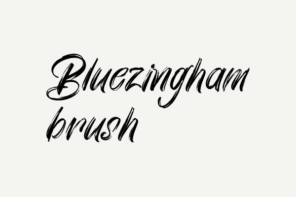 Bluezingham brush Font