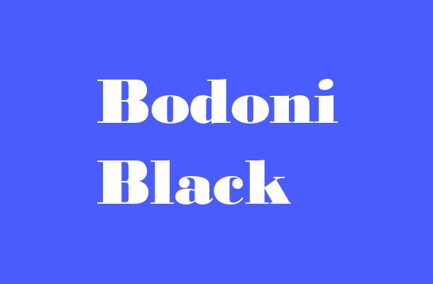 Bodoni Black Font