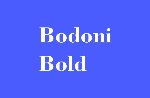 Bodoni Bold Font