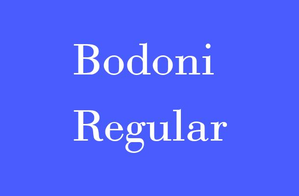 Bodoni-Regular Font