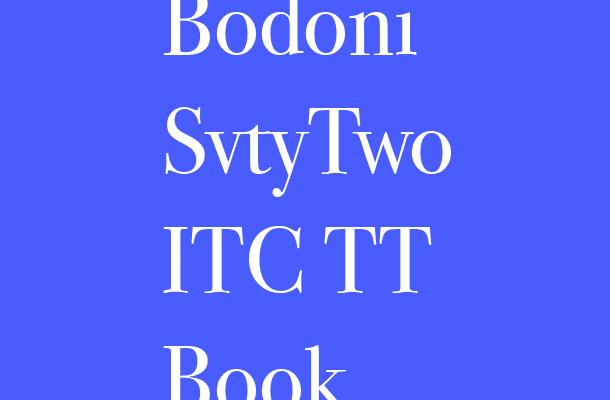 Bodoni SvtyTwo ITC TT Book Font