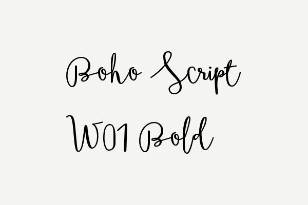 Boho Script W01 Bold Font