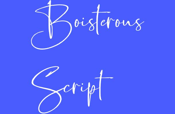 Boisterous Script Font