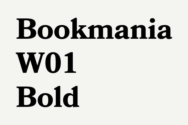 Bookmania W01 Bold Font