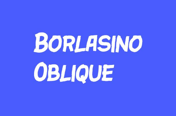 Borlasino Oblique Font