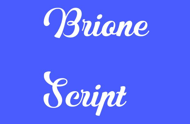 Brione Script Font