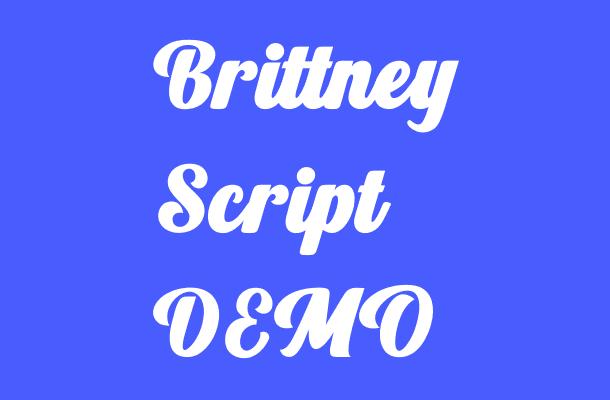 Brittney Script DEMO Font