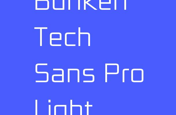 Bunken Tech Sans Pro-Light Font