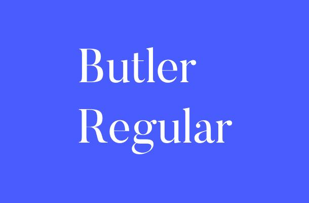 Butler Regular Font