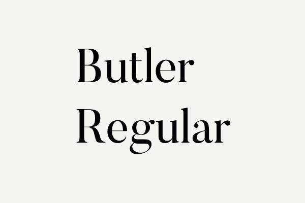 Butler Regular Font