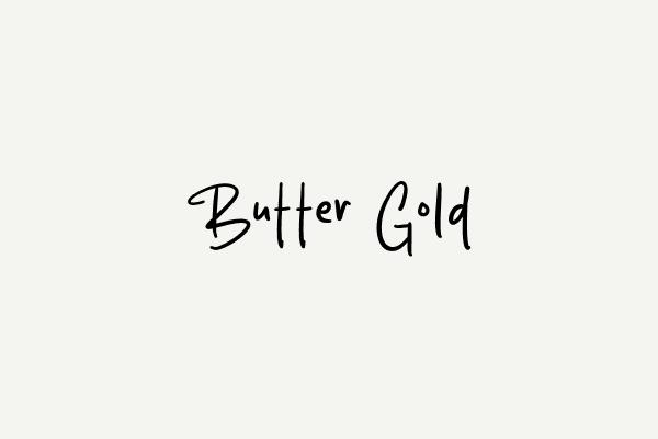 Butter Gold Font