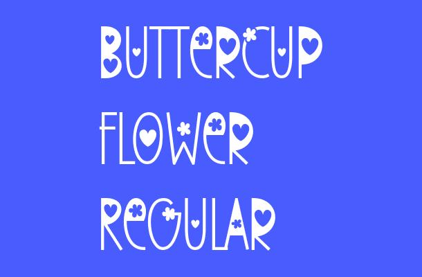 Buttercup Flower Regular Font