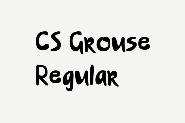 CS Grouse Regular Font