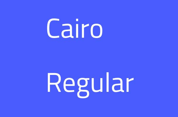 Cairo Regular Font
