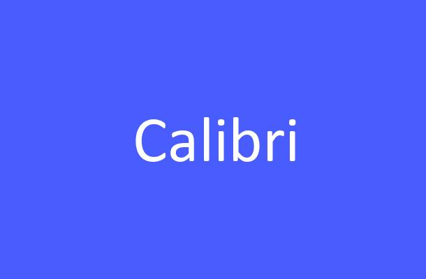 Calibri Font