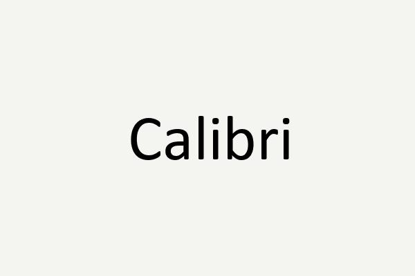 Calibri Font