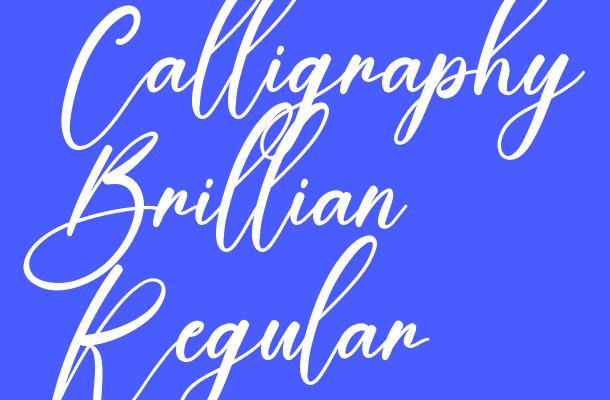 Calligraphy Brillian Regular Font