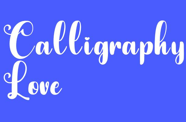 Calligraphy Love Font