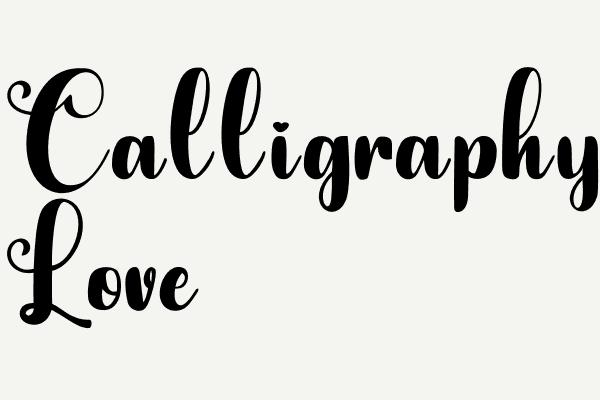 Calligraphy Love Font