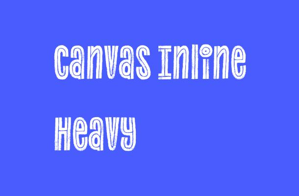 Canvas Inline Heavy Font