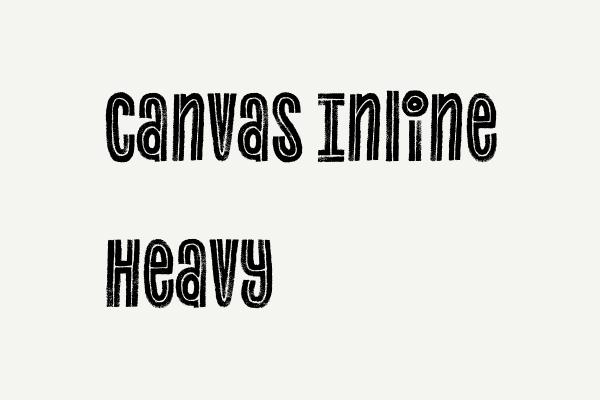 Canvas Inline Heavy Font