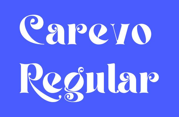 Carevo Regular Font