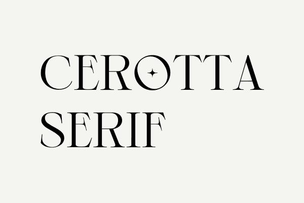 Cerotta Serif Font