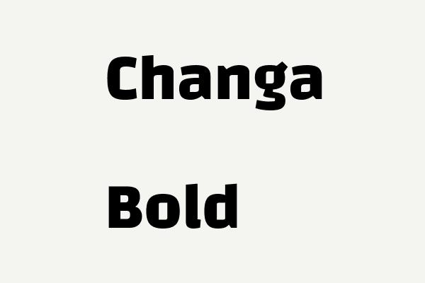 Changa Bold Font