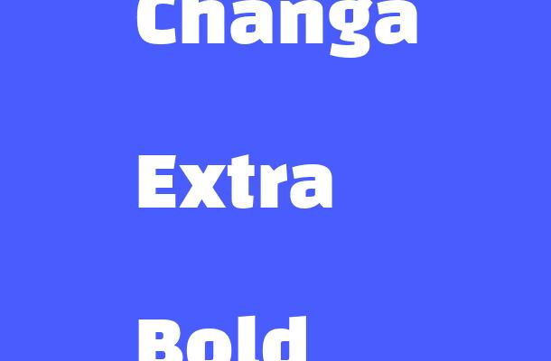 Changa Extra Bold Font