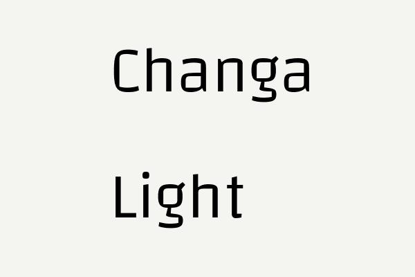 Changa Light Font