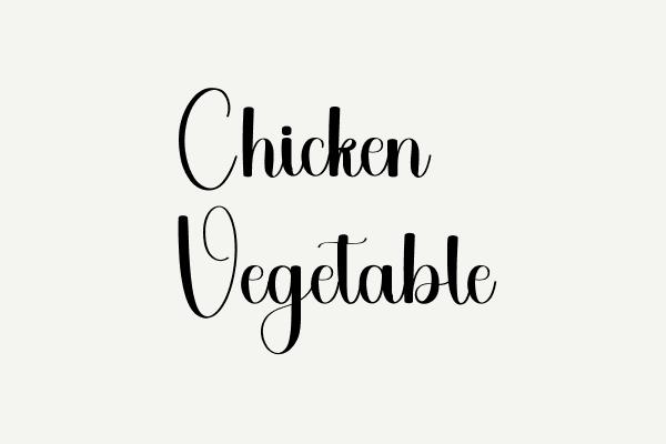 Chicken Vegetable Font
