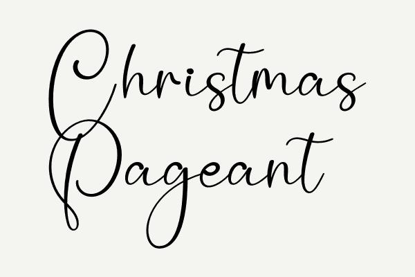Christmas Pageant Font
