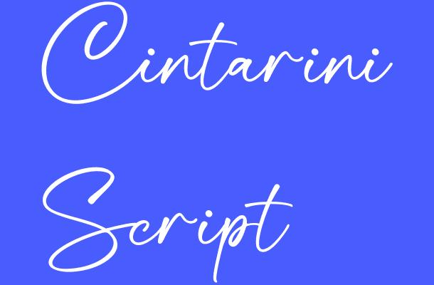 Cintarini Script Font
