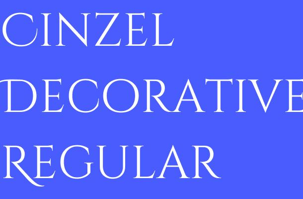 Cinzel Decorative-Regular Font