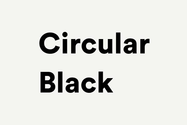 Circular Black Font