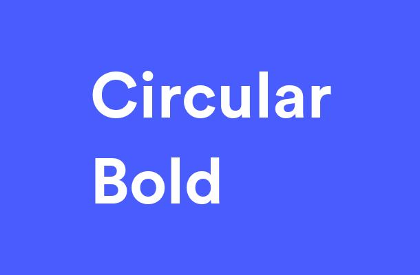 Circular Bold Font