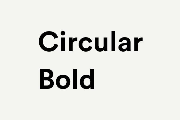 Circular Bold Font