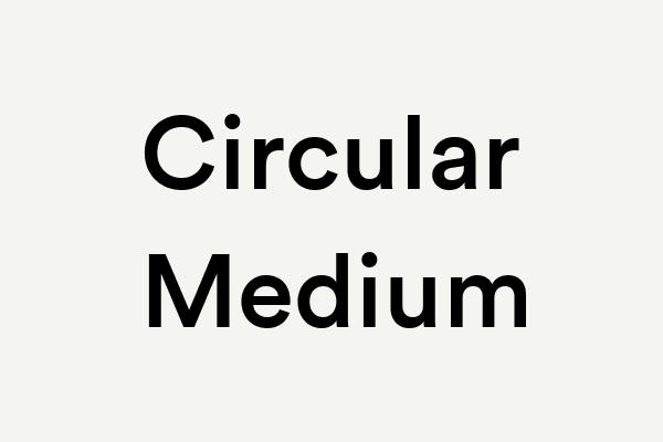 Circular Medium Font