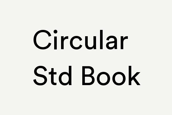 Circular Std Book Font Font