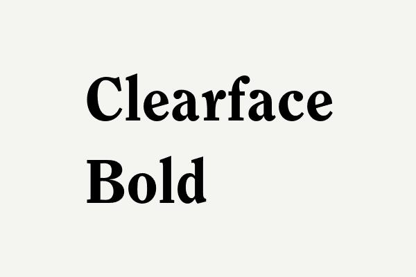 Clearface Bold Font