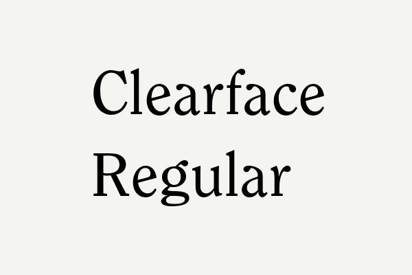 Clearface Regular Font