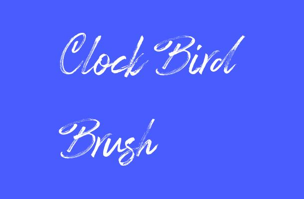 Clock Bird Brush Font